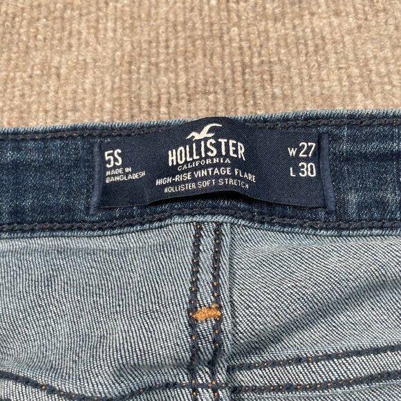 Hollister Denim Jeans Womens Size 5 Flare Hi-Rise - Picture 2 of 11